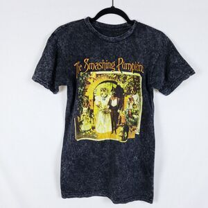 Smashing Pumpkins Band Tee Mens Small? Gray Mellon Collie Cat Wedding